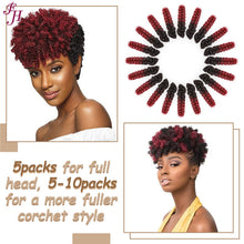 Load image into Gallery viewer, FH ombre synthetic hair 10 inches crochet braiding hair