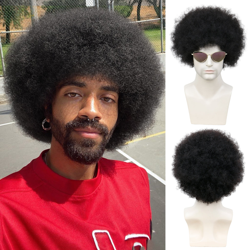 Creamily Black Hair Wig 70's Disco Rocker Costume Wigs 524