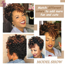 Load image into Gallery viewer, FH ombre crochet hair 10 inches synthetic hair