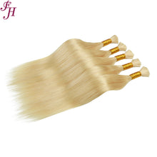 Load image into Gallery viewer, FH cuticle aligned hair original human hair 613 blonde hair bulk