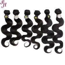 Load image into Gallery viewer, FH Q14417 body wave human hair weave 6 pcs 12 14 16 inch hair bundles