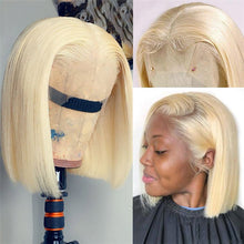 Load image into Gallery viewer, FH wholesale raw unprocessed human hair wig 613 blonde short bob wig
