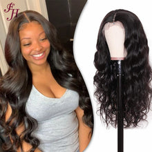 FH premade 100% raw virgin unprocessed human hair body wave 13x4 lace frontal wig