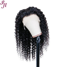 FH wholesale deep curly 13x4 lace frontal hair wig
