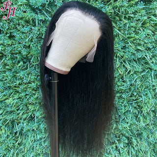 FH brazilian natural raw human hair wigs price 13x4 straight transparent lace frontal wig
