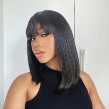 【2FH】 1FH Natural Black Straight 16 inches True Scalp Bang Wig