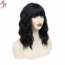 no10 ✨2PCS 50% OFF✨FH P13613 natural black wavy synthetic wig