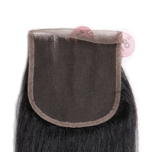 Load image into Gallery viewer, FH Q14415 black straight hair 6 pcs 18 inch hair bundles with lace closure