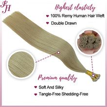 Load image into Gallery viewer, FH #18A dark blonde hand-tied weft virgin human hair extensions