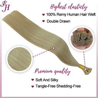 FH #18A dark blonde hand-tied weft virgin human hair extensions