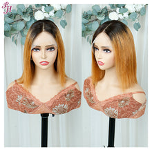 FH middle part lace frontal 1B&30 short bob human hair wig