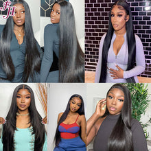 Load image into Gallery viewer, FH wholesale black human hair extensions hand tied wef hair extensions