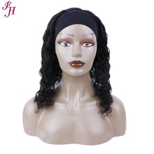 Load image into Gallery viewer, FH brazilian cuticle aligned hair human hair wig water wave headband wig