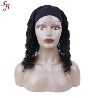 FH brazilian cuticle aligned hair human hair wig water wave headband wig