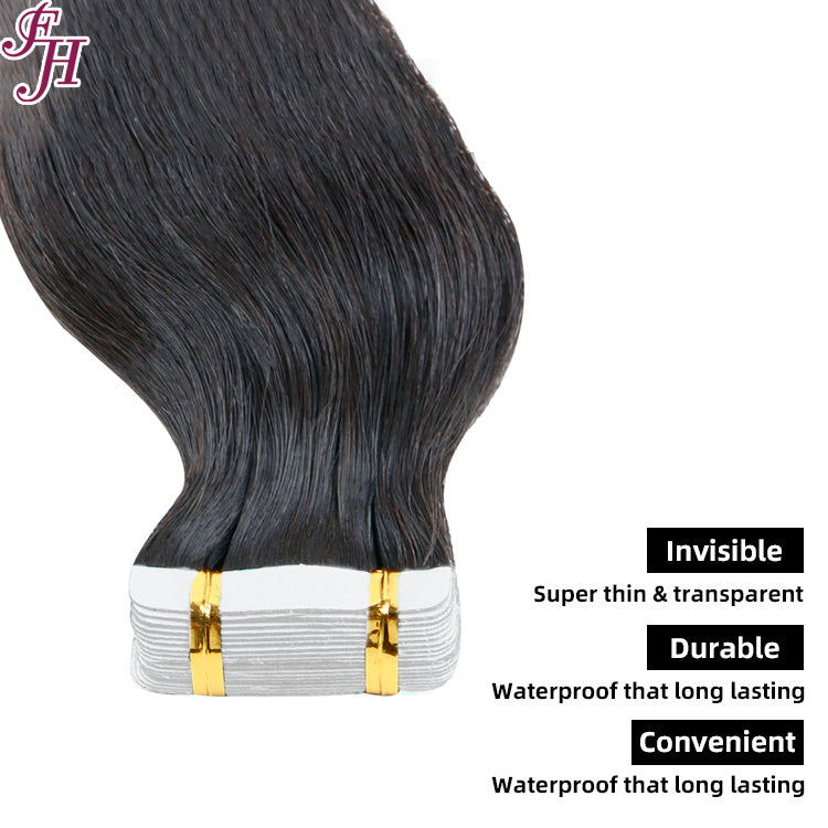 FH wholesale human hair body wave tape in hair extensions