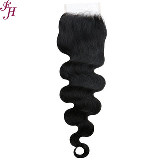 FH  human hair 4x4 body wave HD lace closure