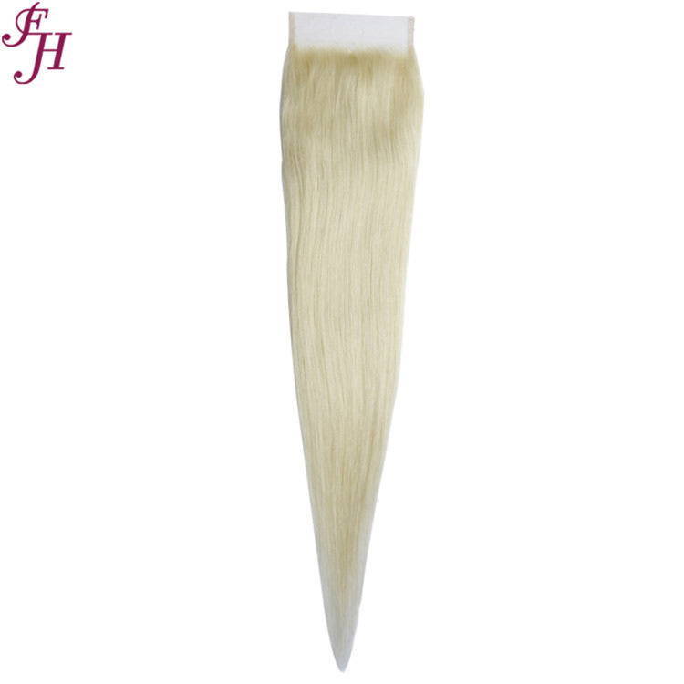 FH raw human hair 613 blonde 5x5 straight lace closure