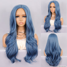 Load image into Gallery viewer, no14 ✨2PCS 50% OFF✨ FH 26inch P14078 middle part long blue color synthetic wig