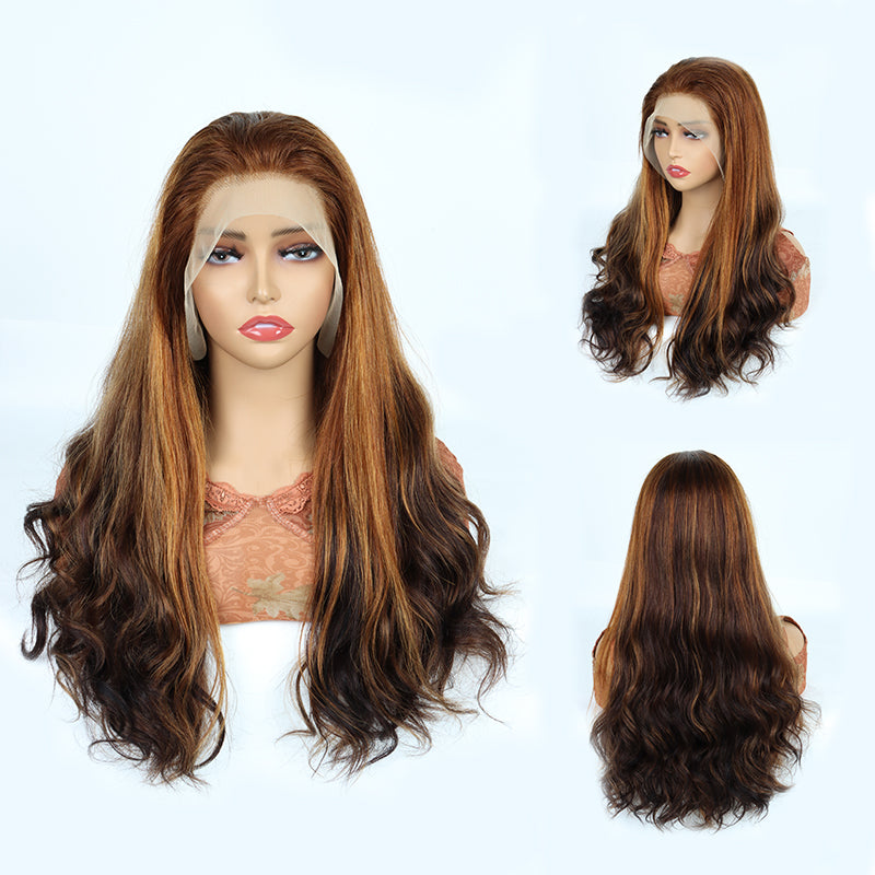 【2FH】✨SPECIAL SALE ON LIVE✨FH wholesale highlight 13x4 lace frontal body wave real hair wig