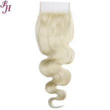 FH raw human hair 613 blonde 5x5 body wave lace closure