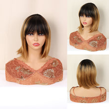 【Nikita】FH Q15808 obmre color short wavy machine made hair wig