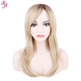 FH factory price high quality P12772 straight synthetic hair wig