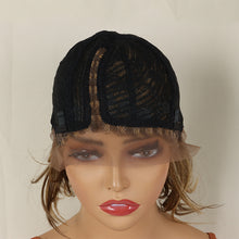 FH P13854 ombre color short wavy T part lace synthetic wig