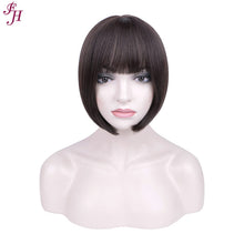 FH factory fashion wig short black bob synthetic hair wig