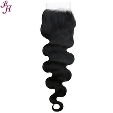 FH  human hair 4x4 body wave HD lace closure