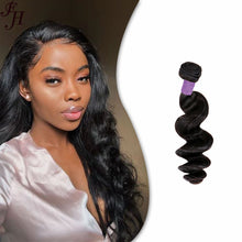 FH one piece 100% virgin human hair extensions loose wave hair bundle