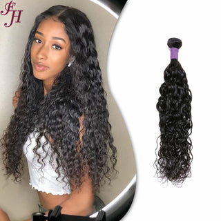 FH one piece natural human hair weave water wave hair bundles