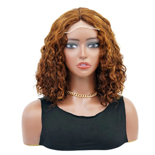 FHTK Q16039 wholesale brown color short curly human hair wig