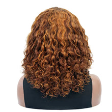 FHTK Q16039 wholesale brown color short curly human hair wig