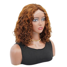 FHTK Q16039 wholesale brown color short curly human hair wig