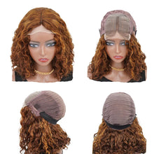 FHTK Q16039 wholesale brown color short curly human hair wig