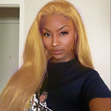 Load image into Gallery viewer, 【2FH】✨SPECIAL SALE ON LIVE✨FH dark yellow straight 13x4 lace frontal real hair wig