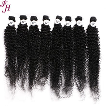 Load image into Gallery viewer, FH Q14413 curly wave 4 pcs 22 inch and 4 pcs 24 inch brazilian hair bundles