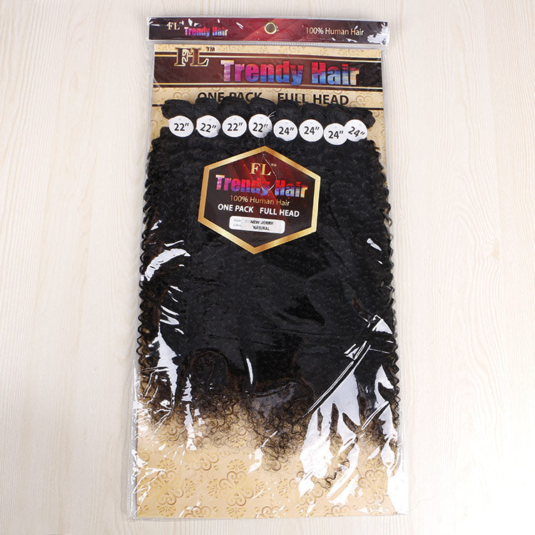 FH Q14413 curly wave 4 pcs 22 inch and 4 pcs 24 inch brazilian hair bundles