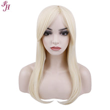FH factory price wig P12906 white long hair synthetic hair wig