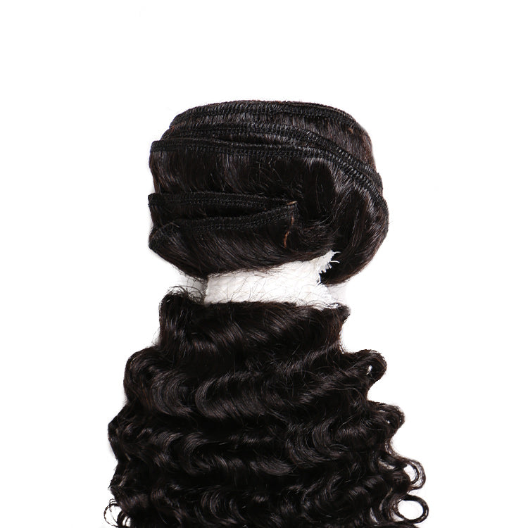FH Q14424 brazilian human hair 2 pcs hair bundles with lace closure