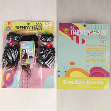 FH Q14424 brazilian human hair 2 pcs hair bundles with lace closure