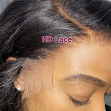 Load image into Gallery viewer, FH human hair invisible swiss hd lace 4x4 13x4 straight hair lace frontal wig hair wig