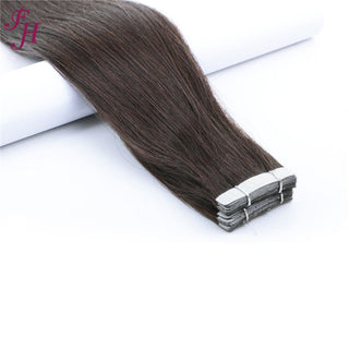 FH human hair invisible dark brown color virgin hair hair extensions