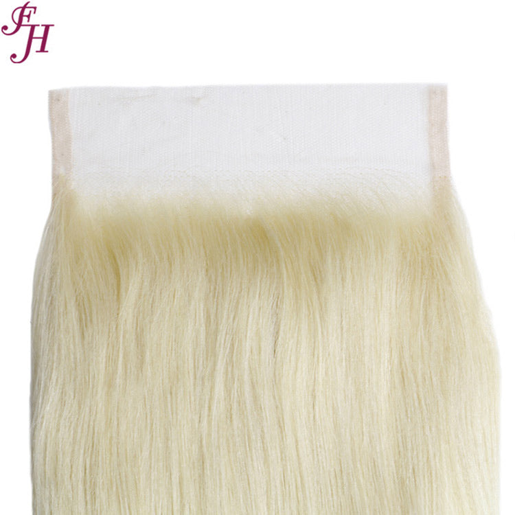 FH raw human hair 613 blonde 5x5 straight lace closure