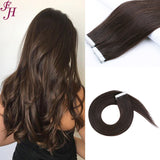 FH human hair invisible dark brown color virgin hair hair extensions