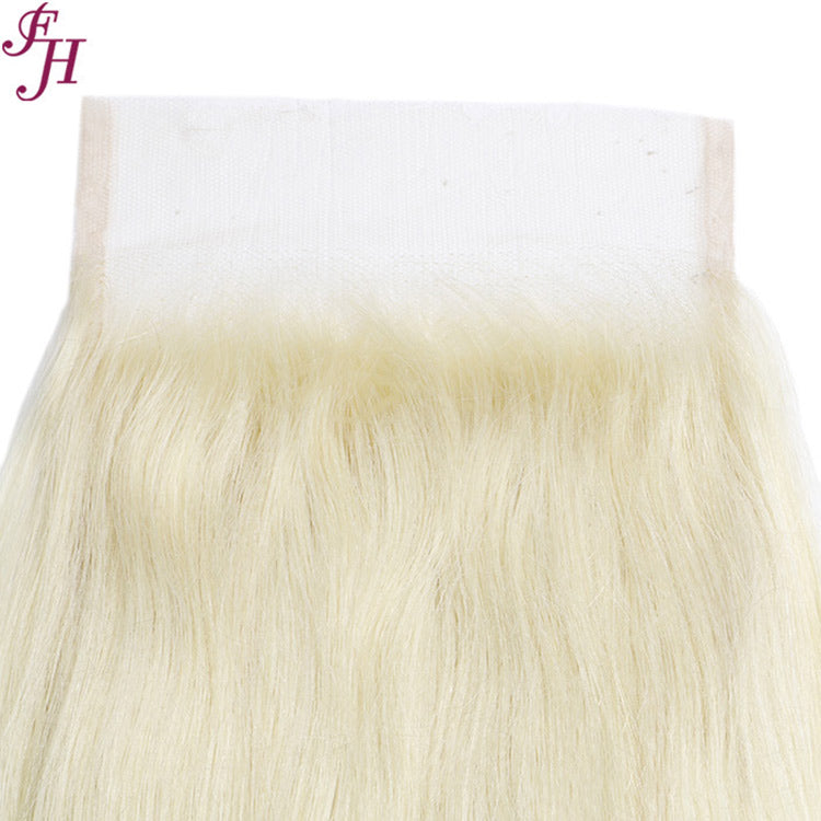 FH raw human hair 613 blonde 5x5 body wave lace closure