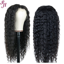 FH raw unprocessed human hair wig water wave 13x4 lace frontal wig