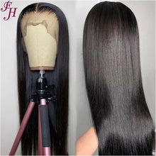FH customized hair wig 13x4 lace frontal wig straight human hair wig