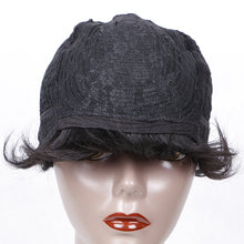 FH pidding hair short curly raw human hair wig machine made pixie wig