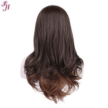 FH factory price wig fashion P13289 long brown hair synthetic hair wig